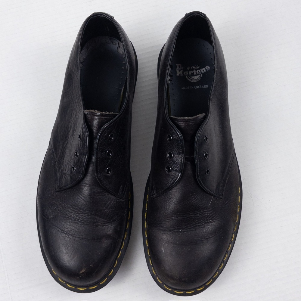 Dr Martens 1461 Oxford Mens 11 Black Leather Made in England Vintage Grunge Shoe - Picture 6 of 8